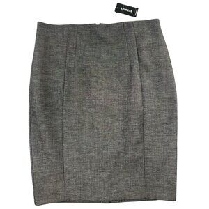 Express Gray Pencil Skirt NWT